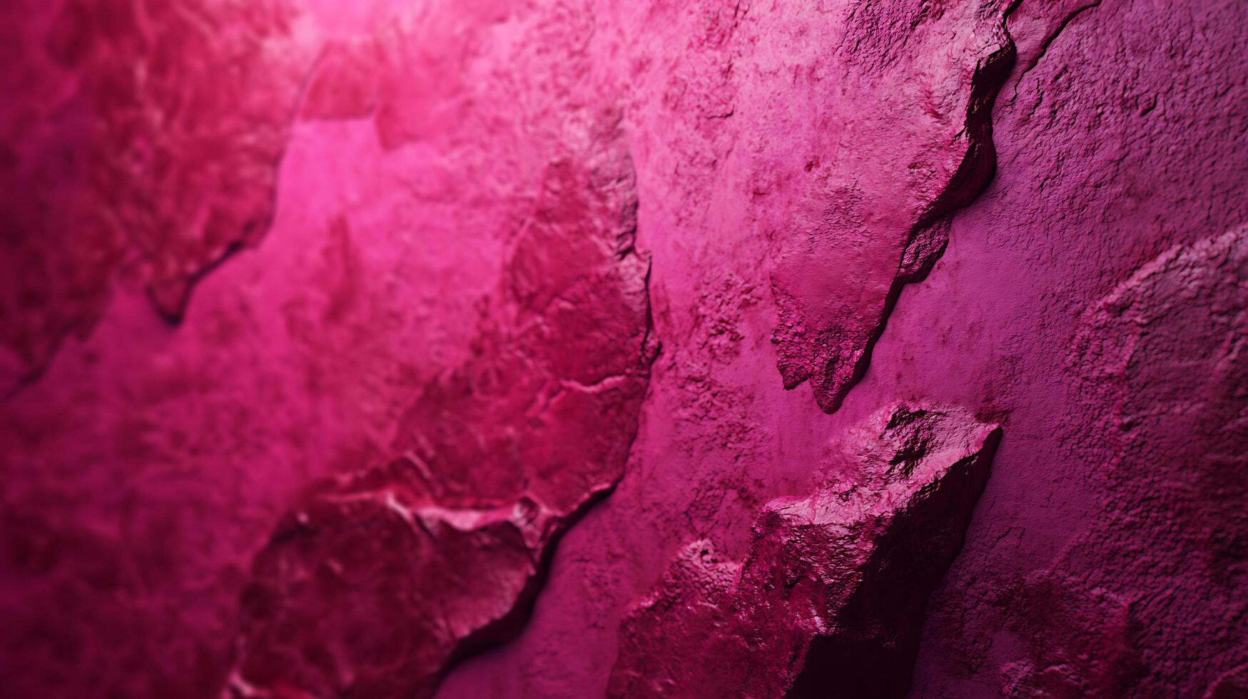 Striking, textured pink surface, evoking a sense of depth and visual intrigue with its layered, abstract composition and bold color palette. photo