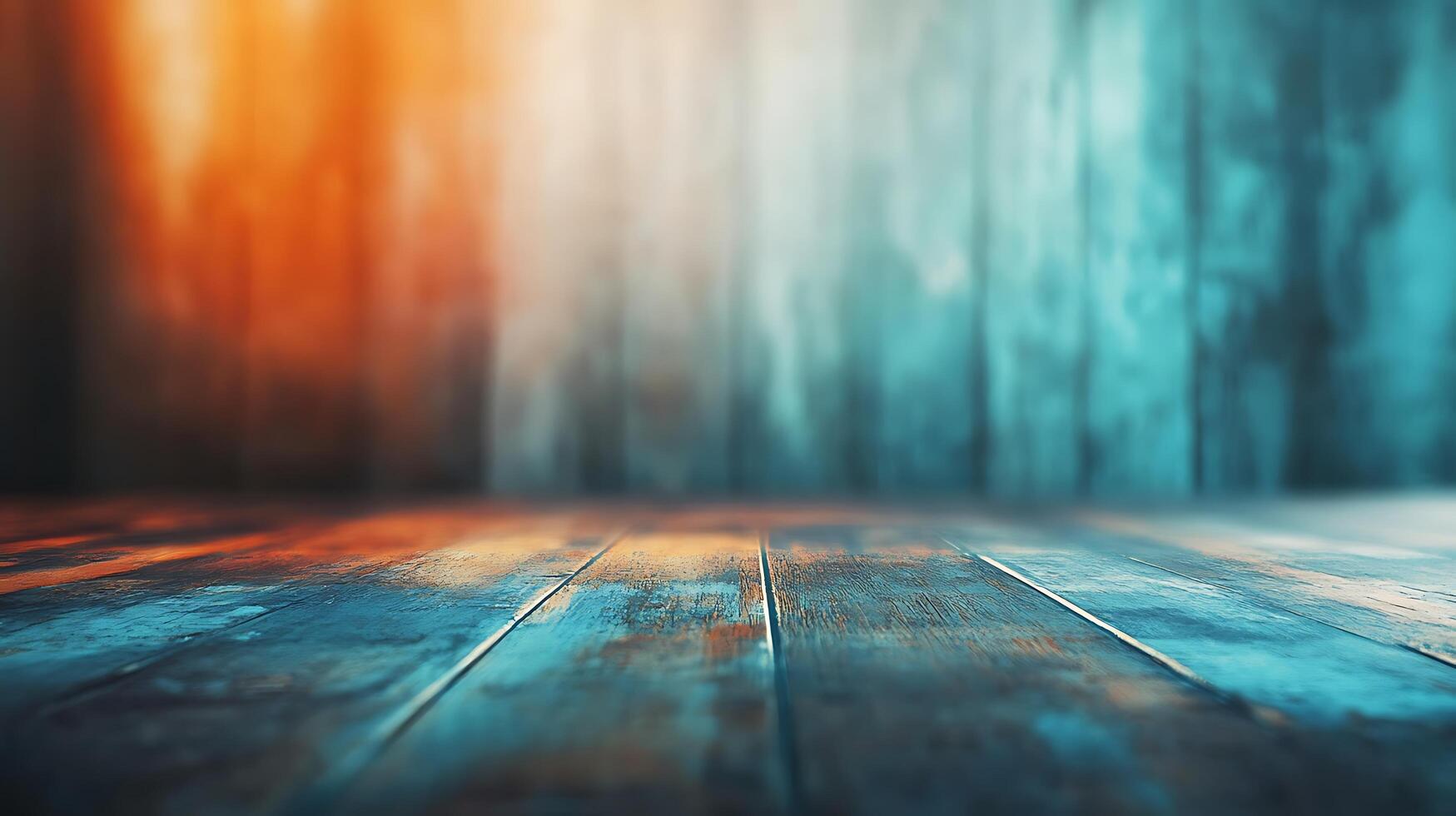 A vibrant wood plank floor is showcased in this image, blending rustic charm with modern design for a compelling visual appeal. photo