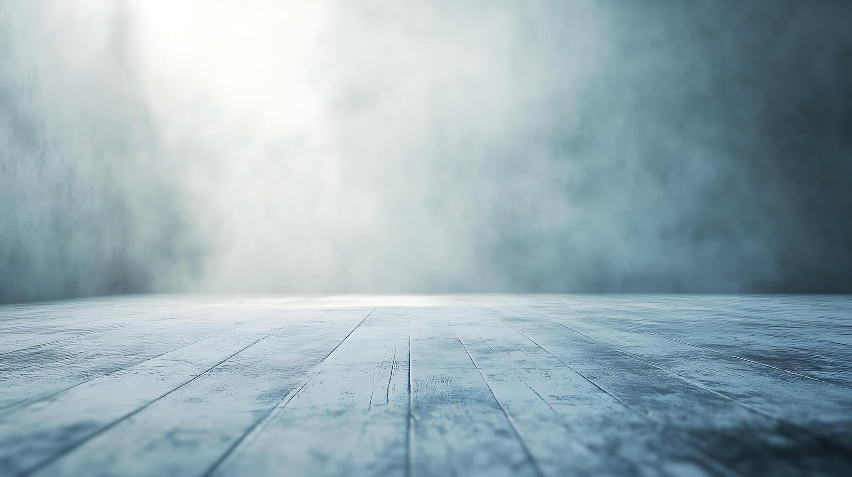 An atmospheric room with an emphasis on the floor texture and ambient lighting, creating a sense of depth and space in a studio environment. photo
