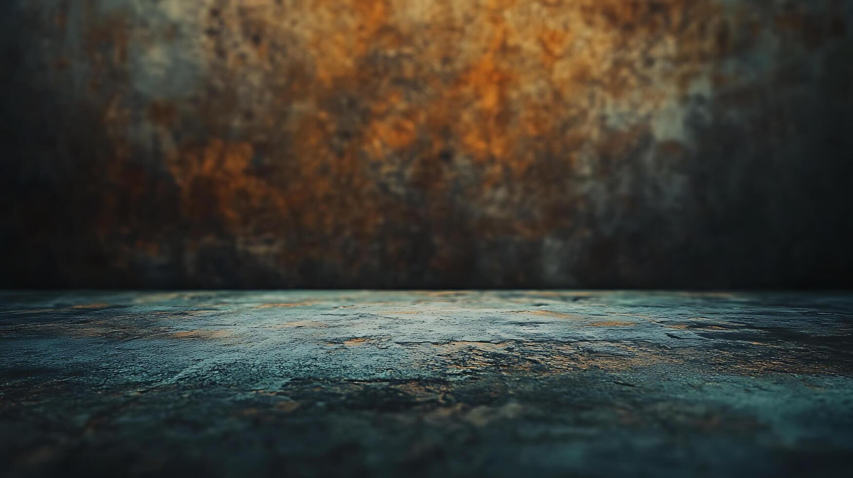 Moody backdrop featuring a textural wall with rust-like patterns and a slightly glossy surface. The image suggests age and decay. photo
