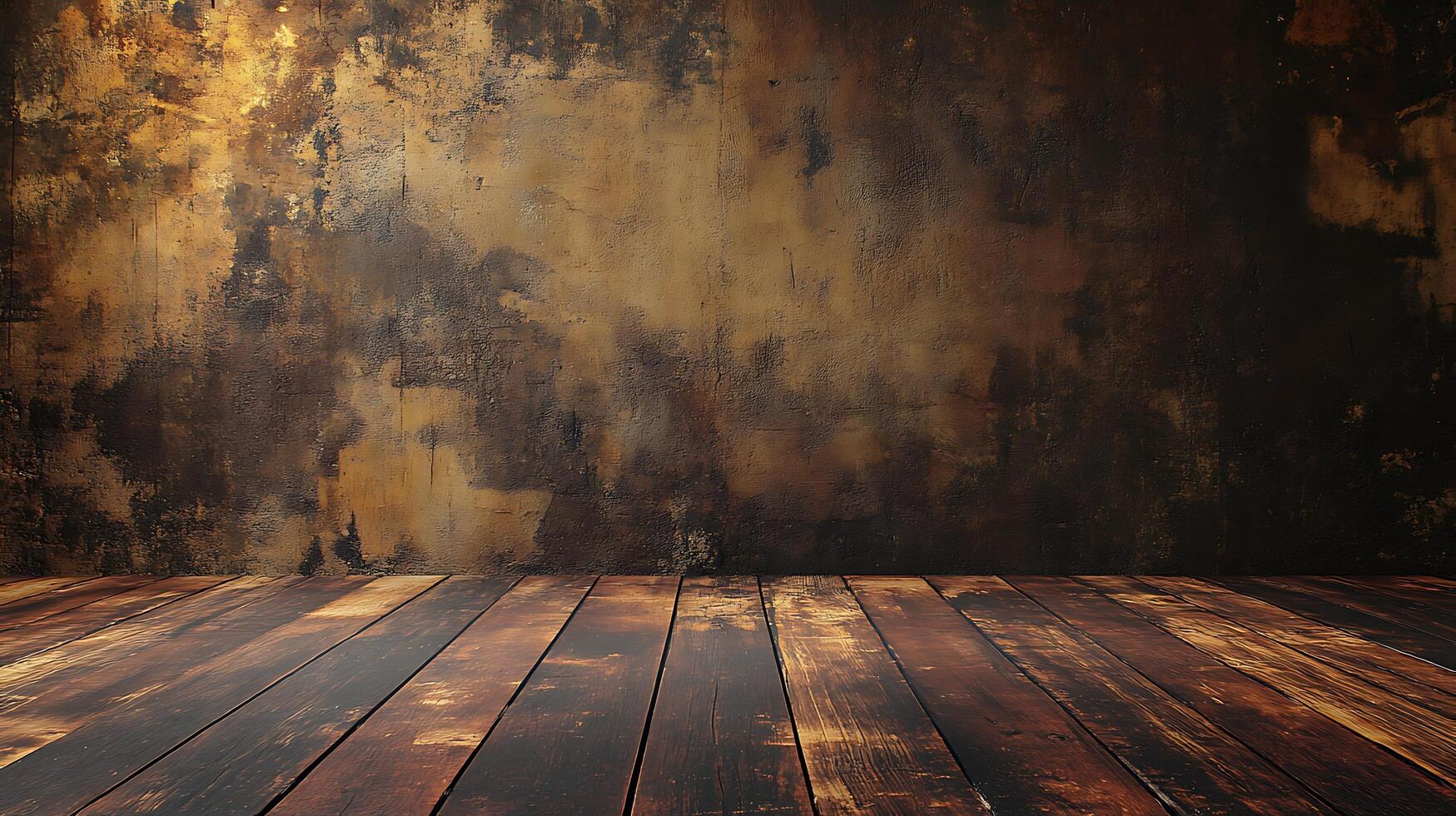 Rustic backdrop featuring a weathered wall and worn wooden planks, evoking a sense of age and character with its textured surface and distressed feel. photo