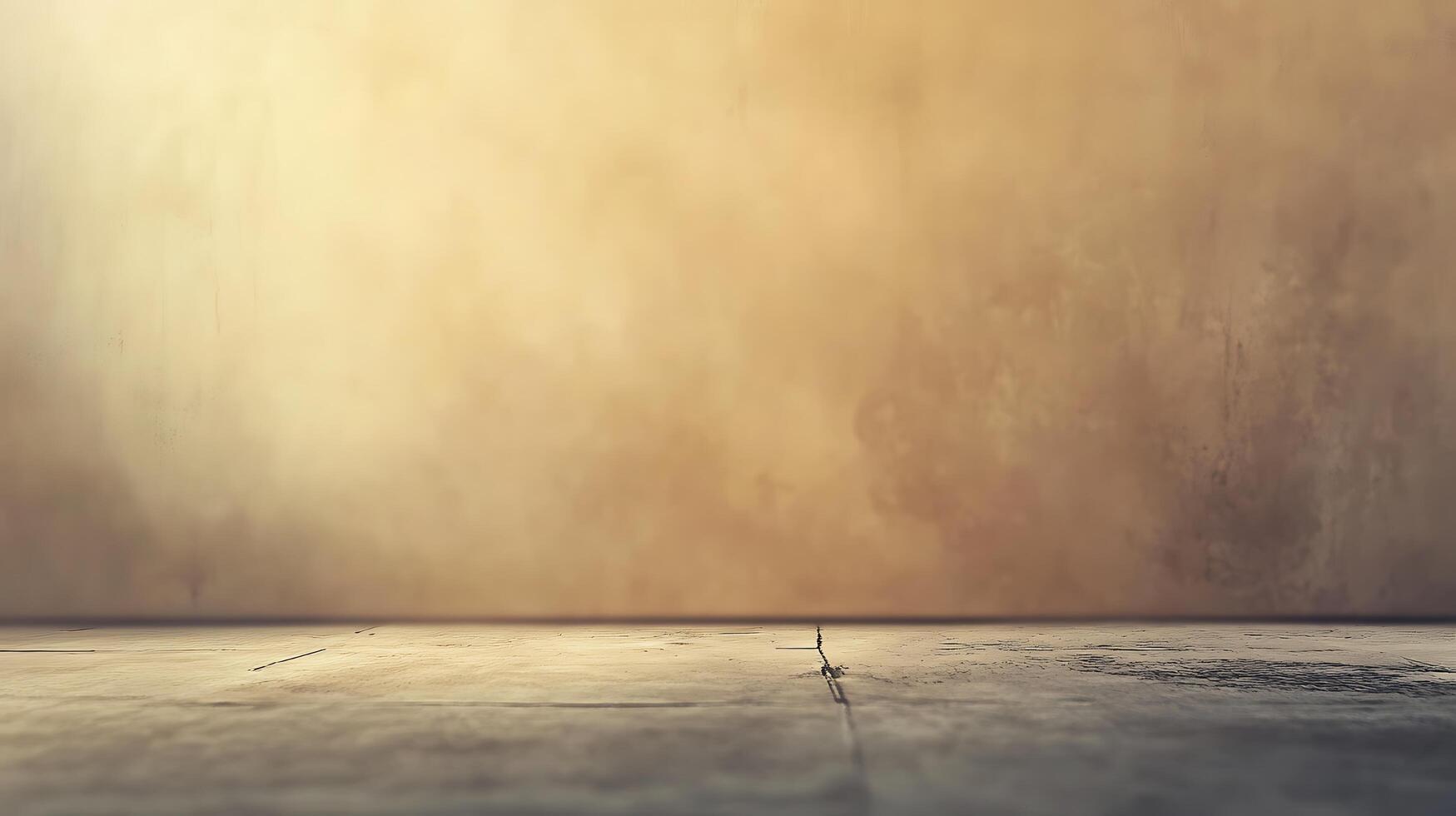 A worn concrete floor and faded wall create a textured backdrop. The setting is minimalist and atmospheric, invoking a sense of aged timelessness. photo