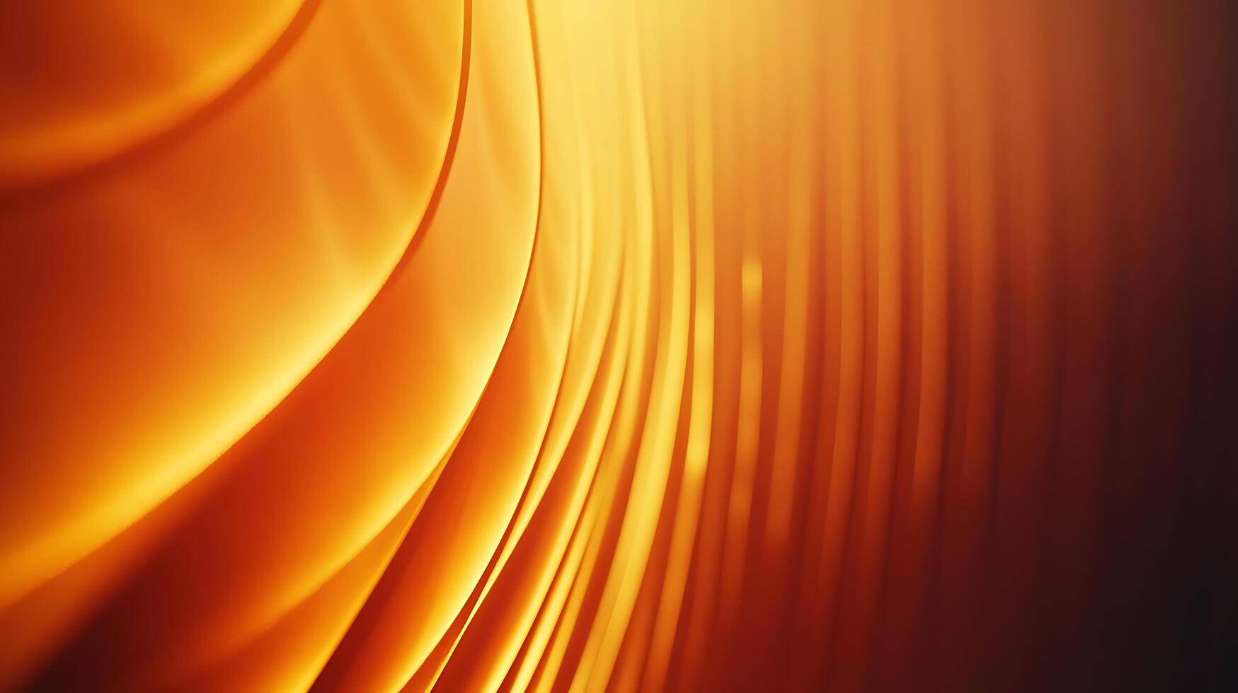Warm, glowing orange lines cascade and curve, creating a dynamic and abstract design with a sense of fluid movement and vibrant energy. photo