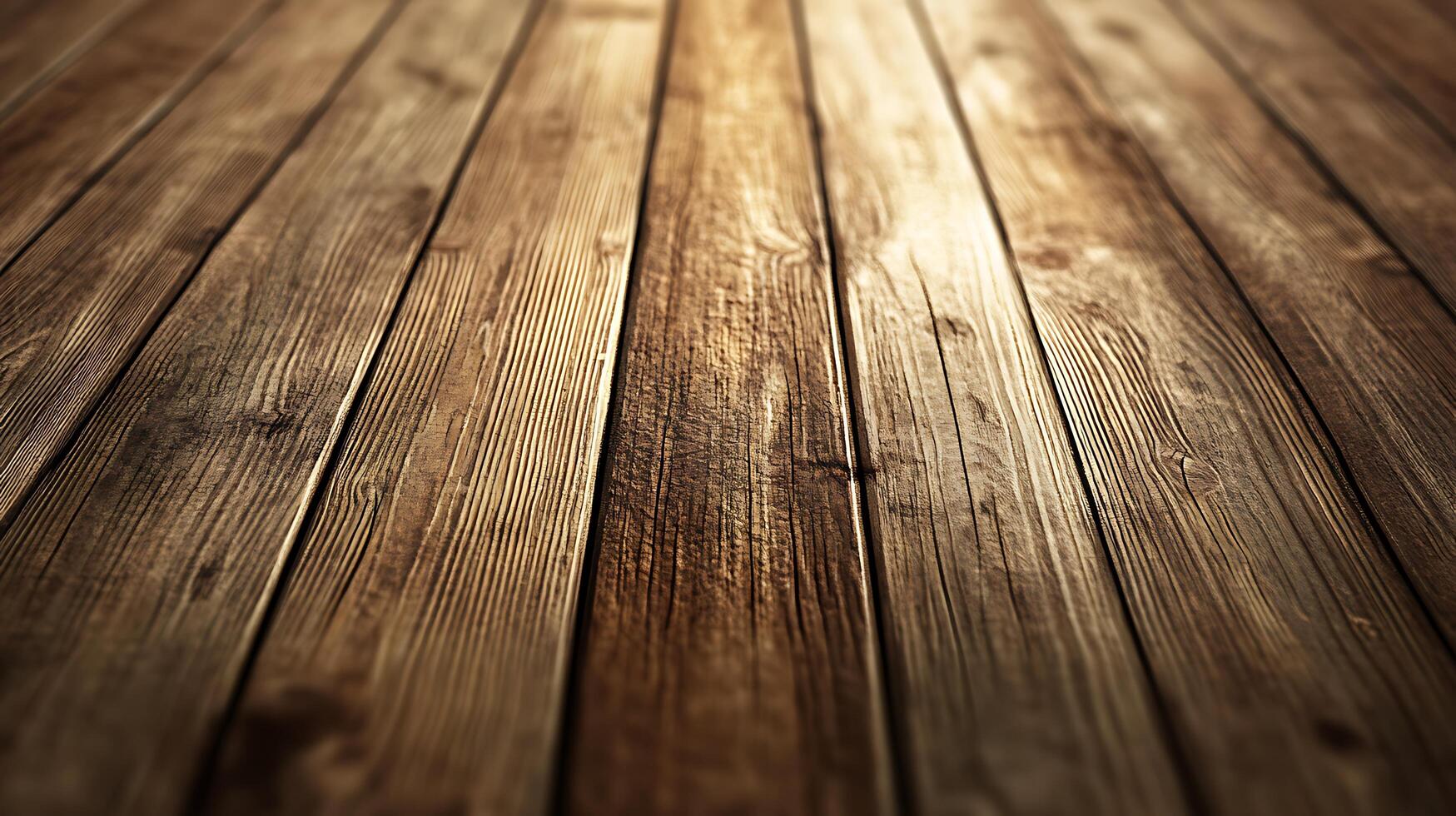 Rustic wood floor planks angled upwards for a textured backdrop. The grain is visible and adds character to the wooden boards photo