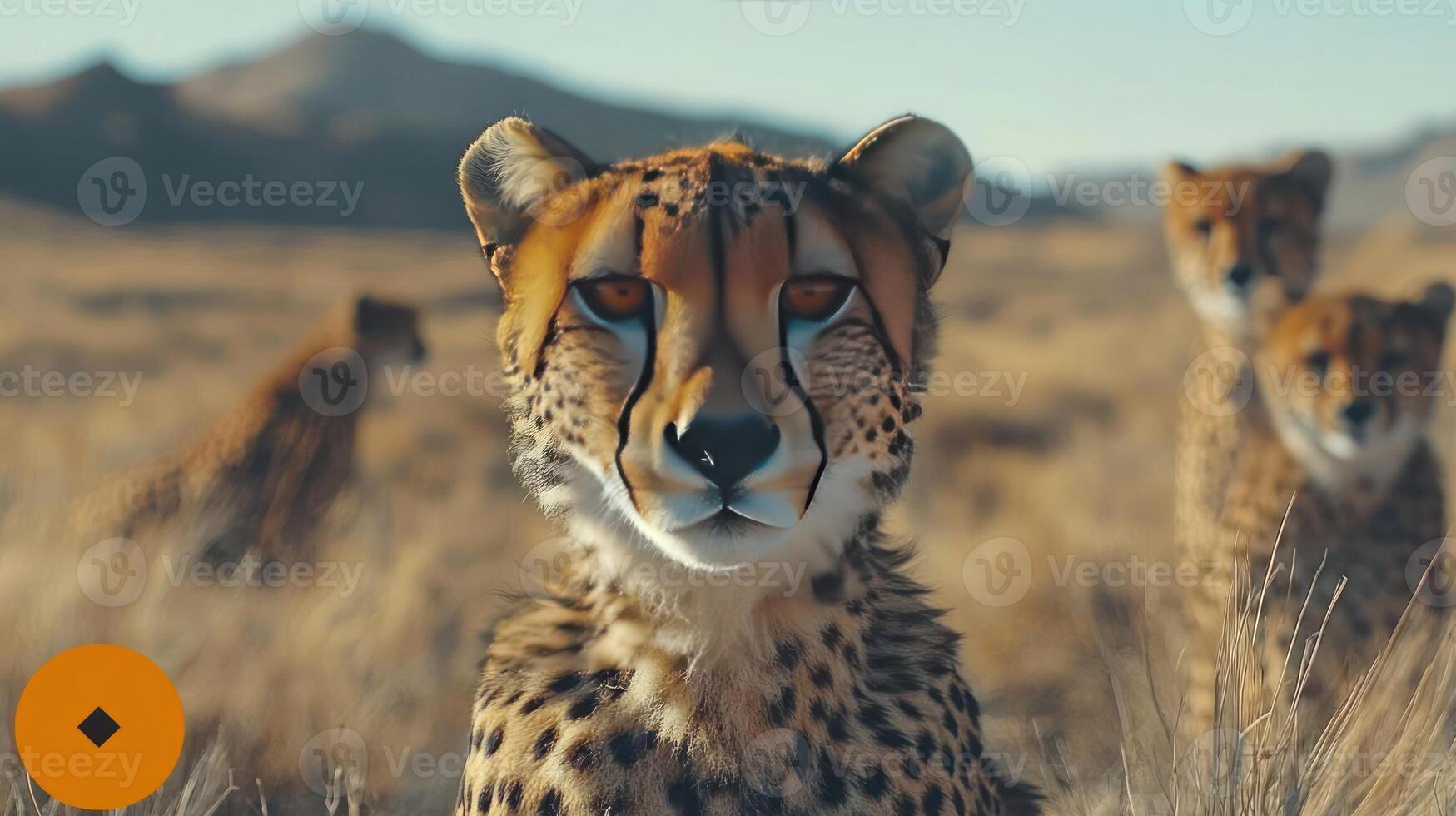 Wild Cheetahs Roaming Free photo