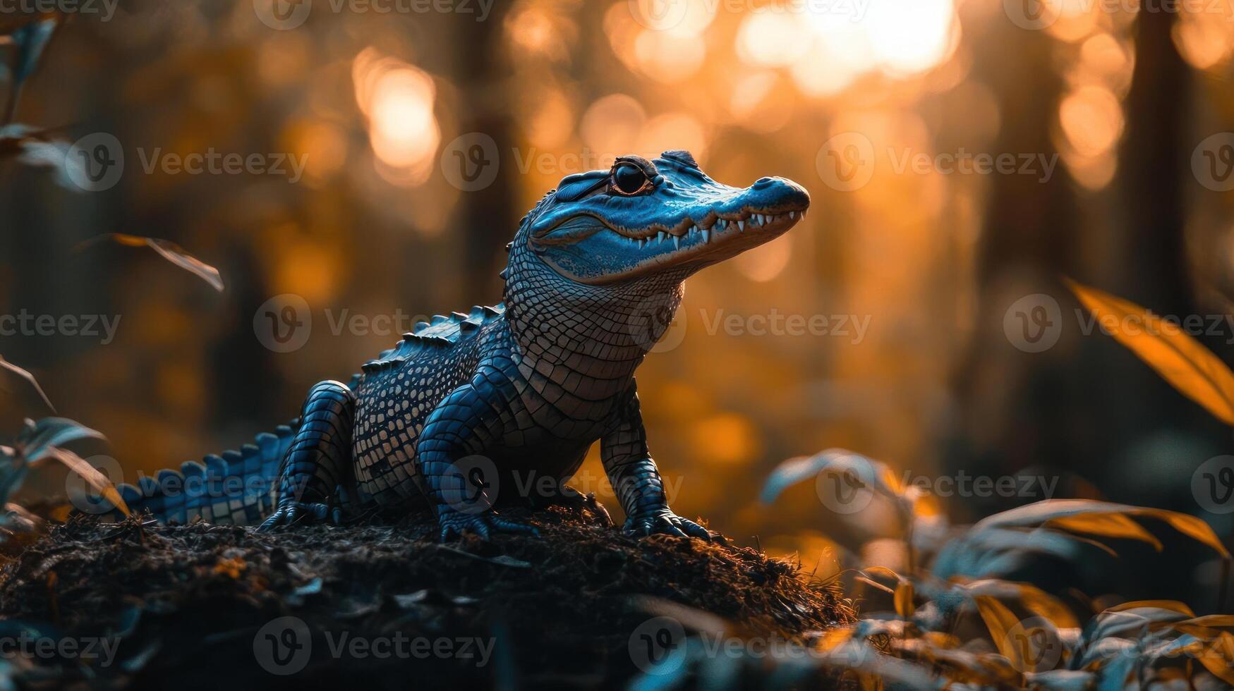 Lizard in a forest photo