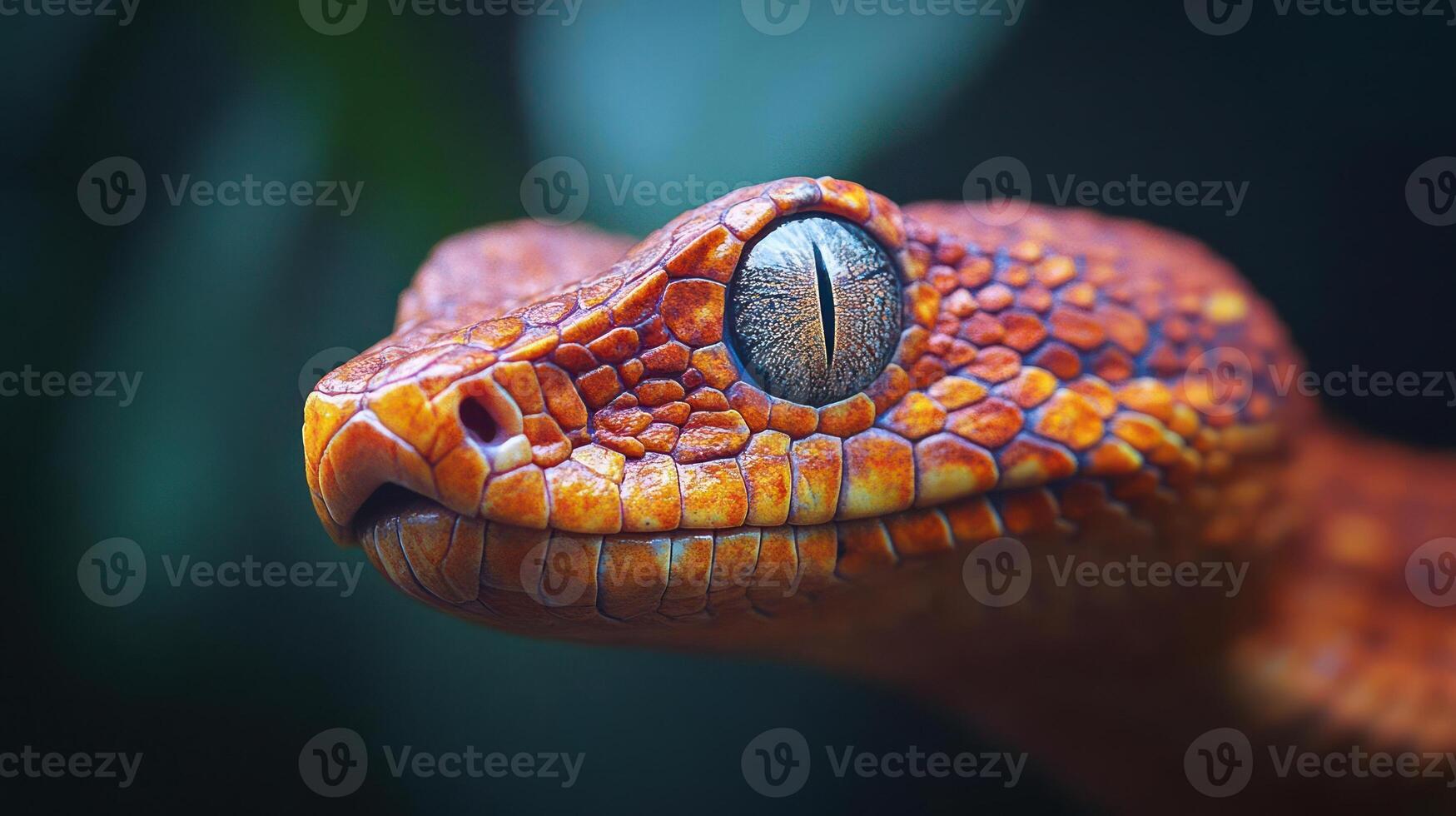 Close-up of a snake's head with large eye photo