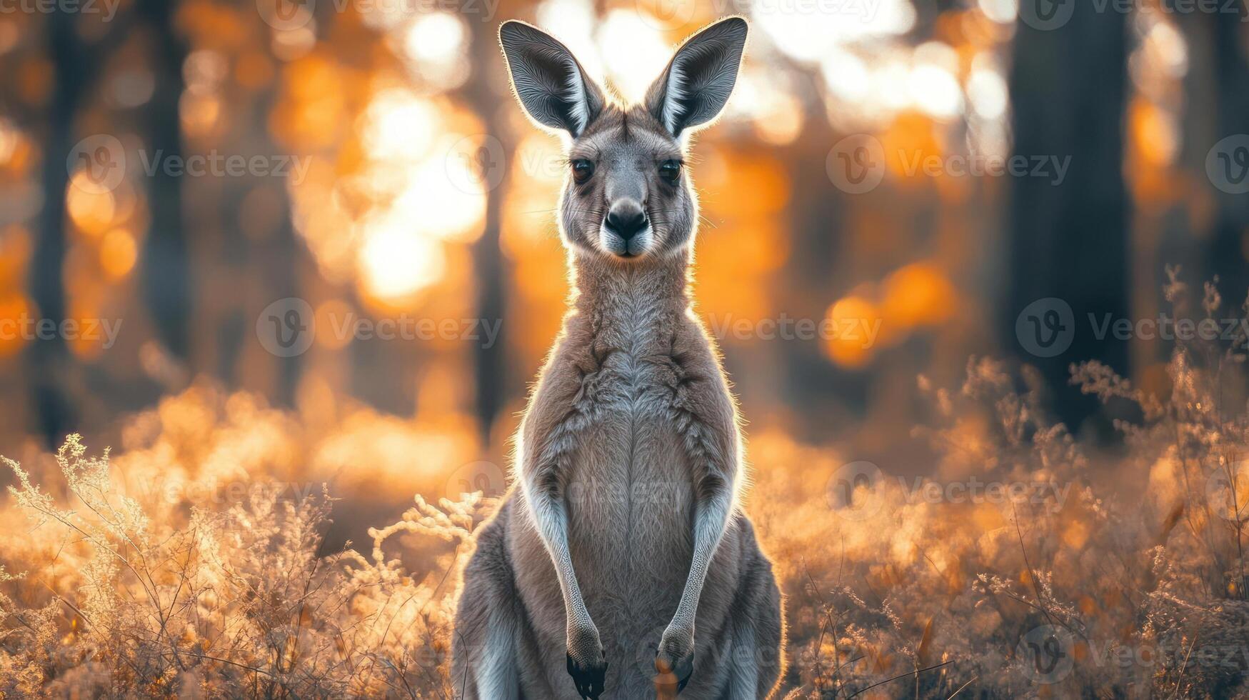 Kangaroo standing in a field photo