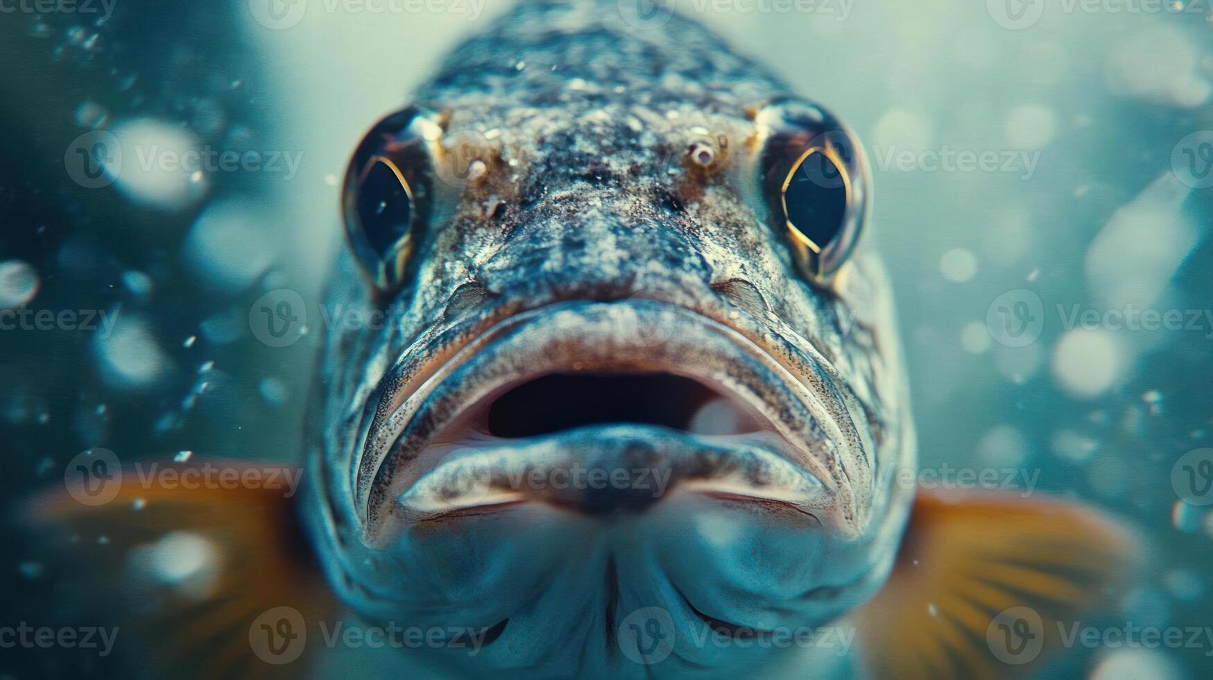 Fish with open mouth photo