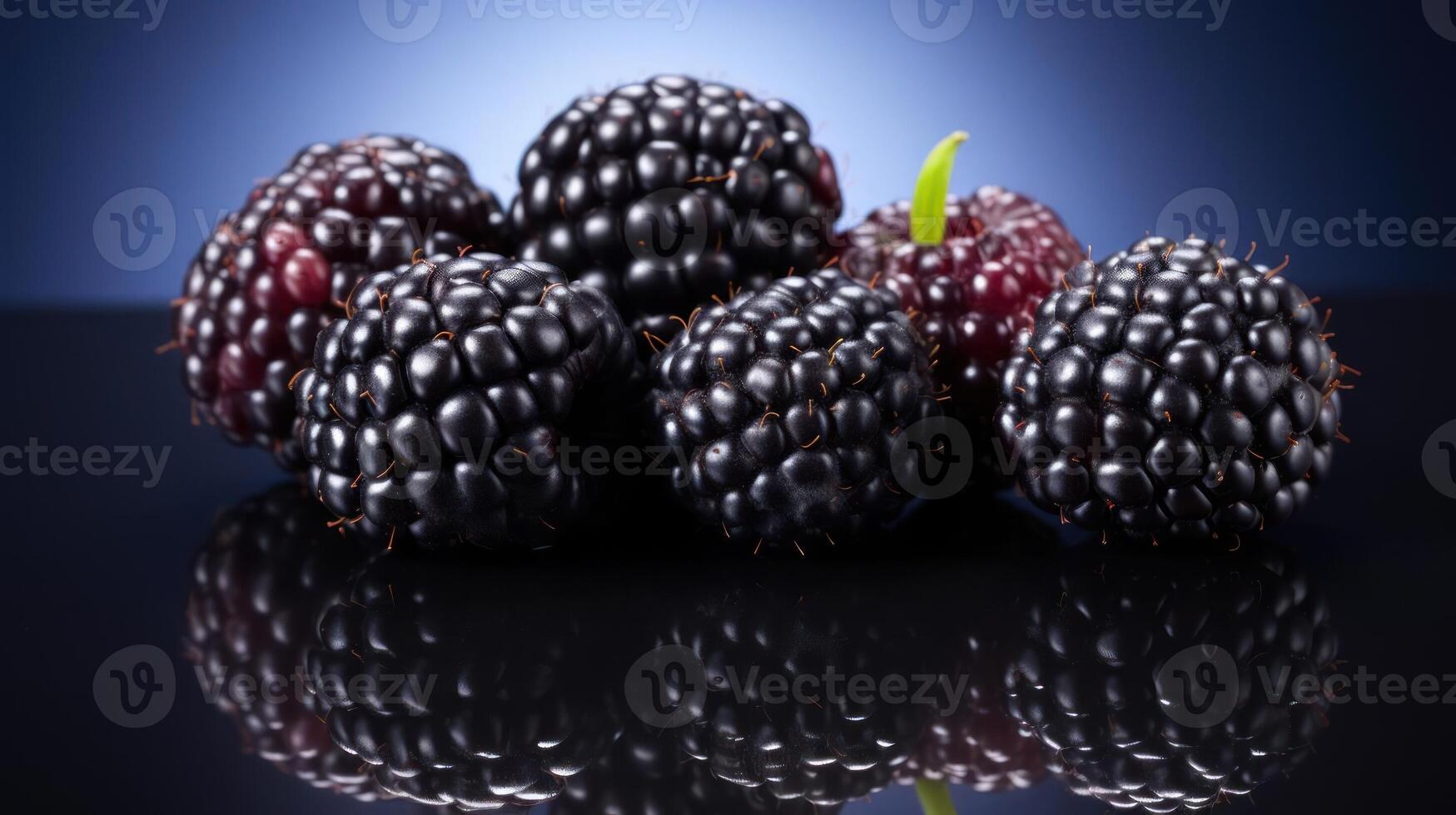 Close-up of fresh blackberries. photo