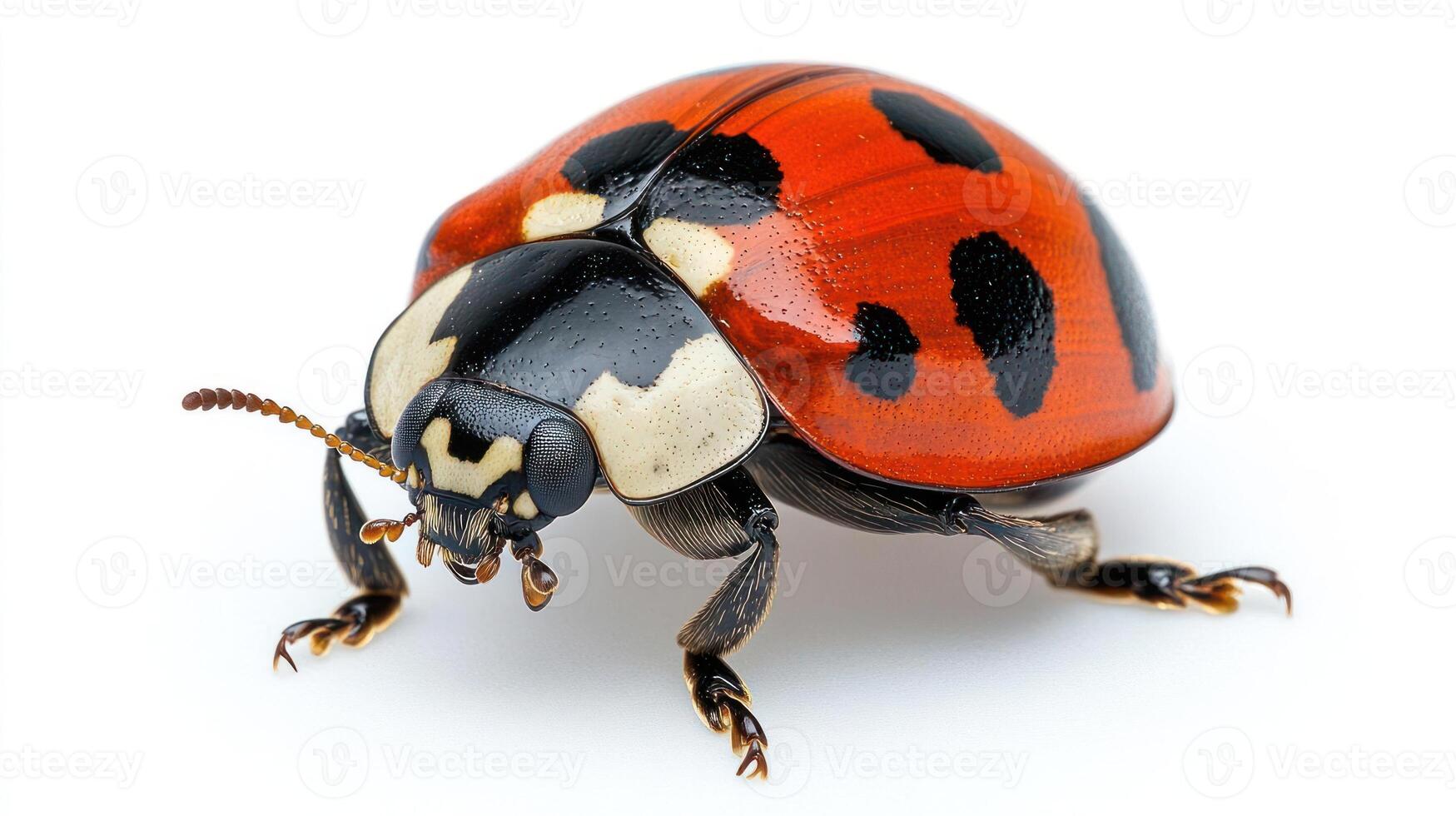 Ladybug on white background photo