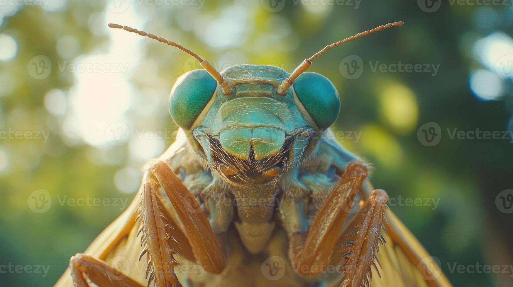 close-up view of a grasshopper photo