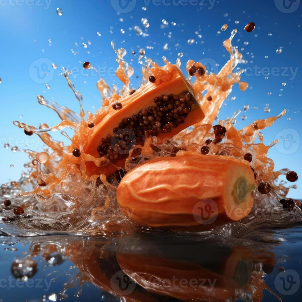Papaya Jumping Out of Water photo