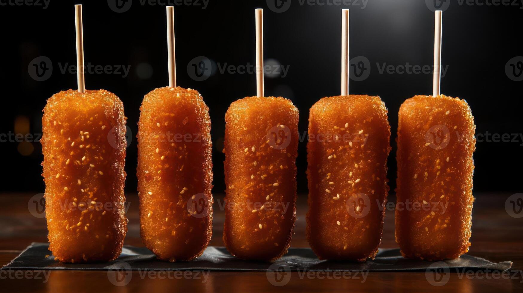 Corn Dogs on a stick photo
