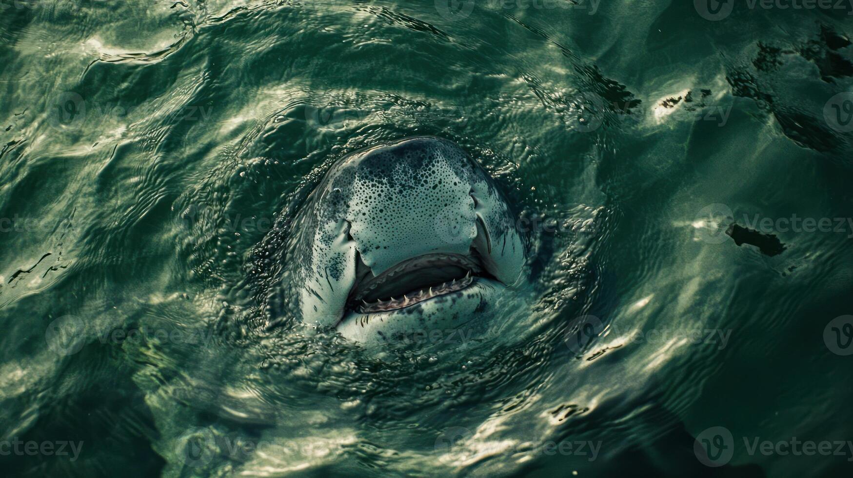 A shark swimming in the water. photo
