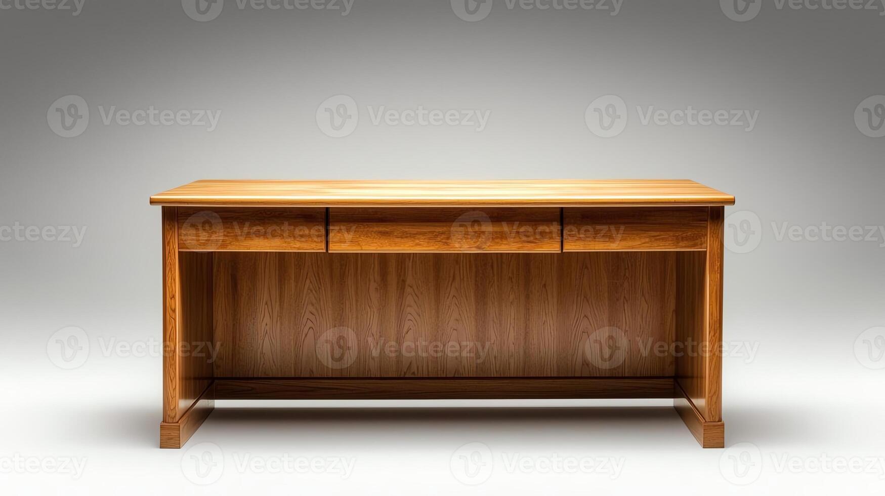 A beautifully crafted wooden desk featuring two smooth drawers and a polished surface, ideal for home or office settings, showcasing craftsmanship and functionality. photo