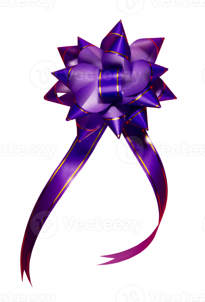 shiny purple bow ornament isolated png