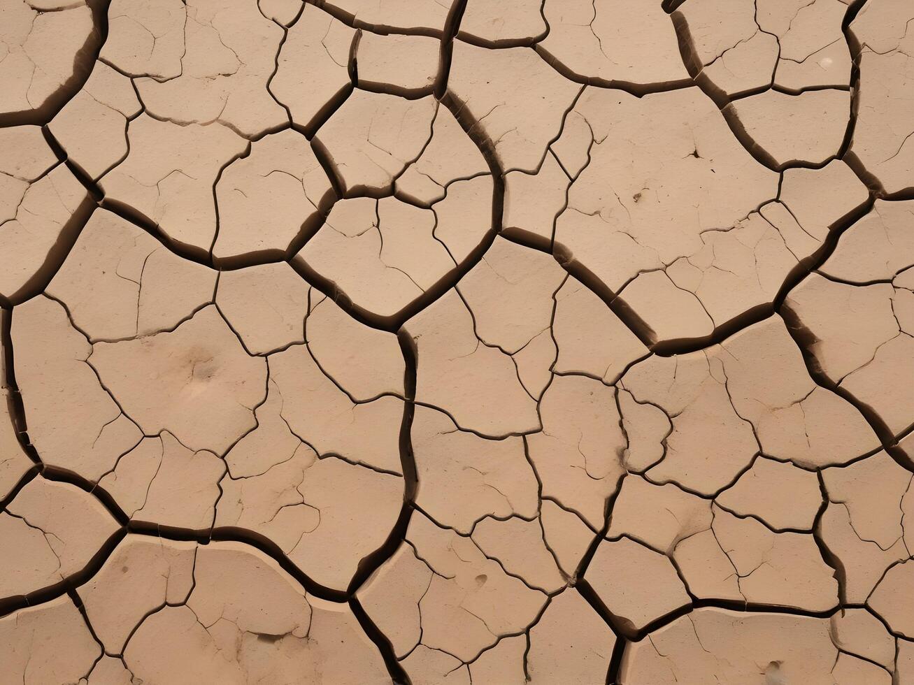 A macro photograph of cracked, dry earth, emphasizing the natural, intricate designs created by the soils dehydration. photo