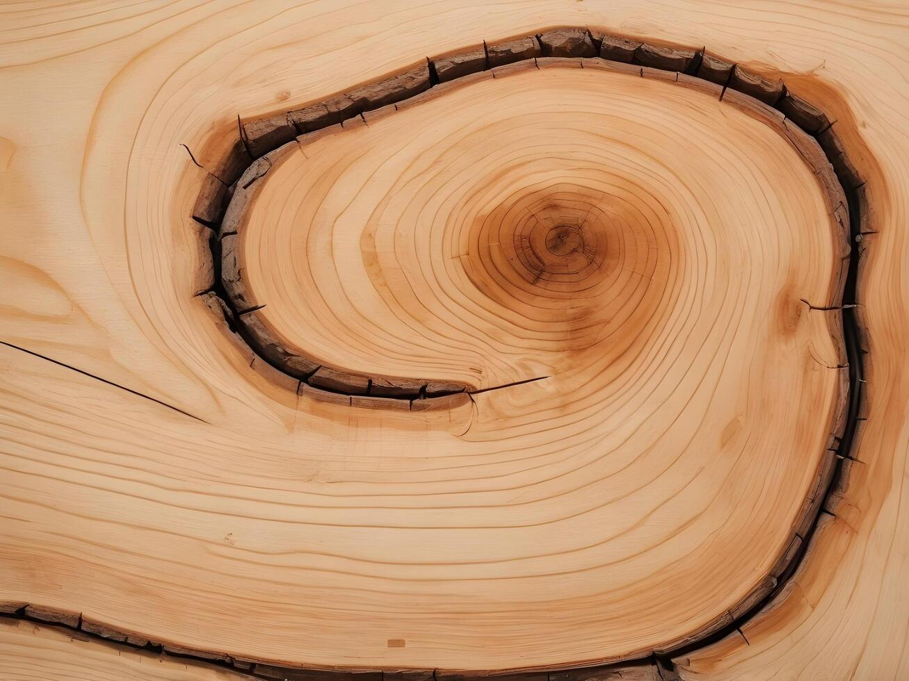 A close-up shot of pine wood, emphasizing the knots and organic grain patterns that give it a distinctive appearance. photo
