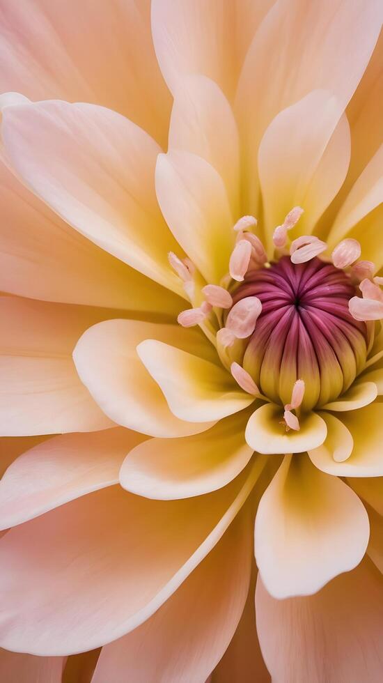 A finely detailed macro photograph of flower petals covered in soft, thread-like structures. photo