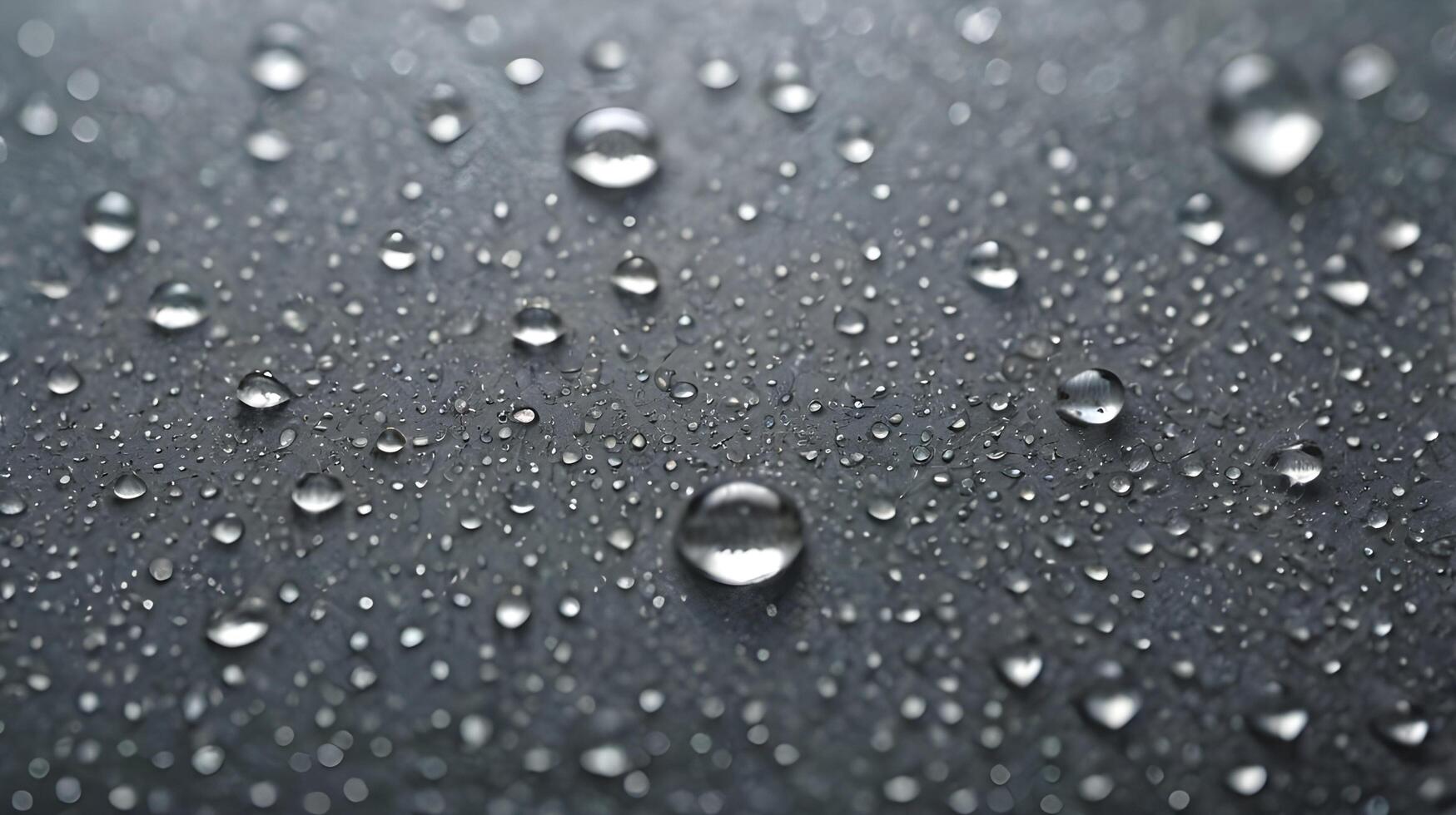 A high-resolution shot capturing the random spread of condensation droplets in various forms. photo
