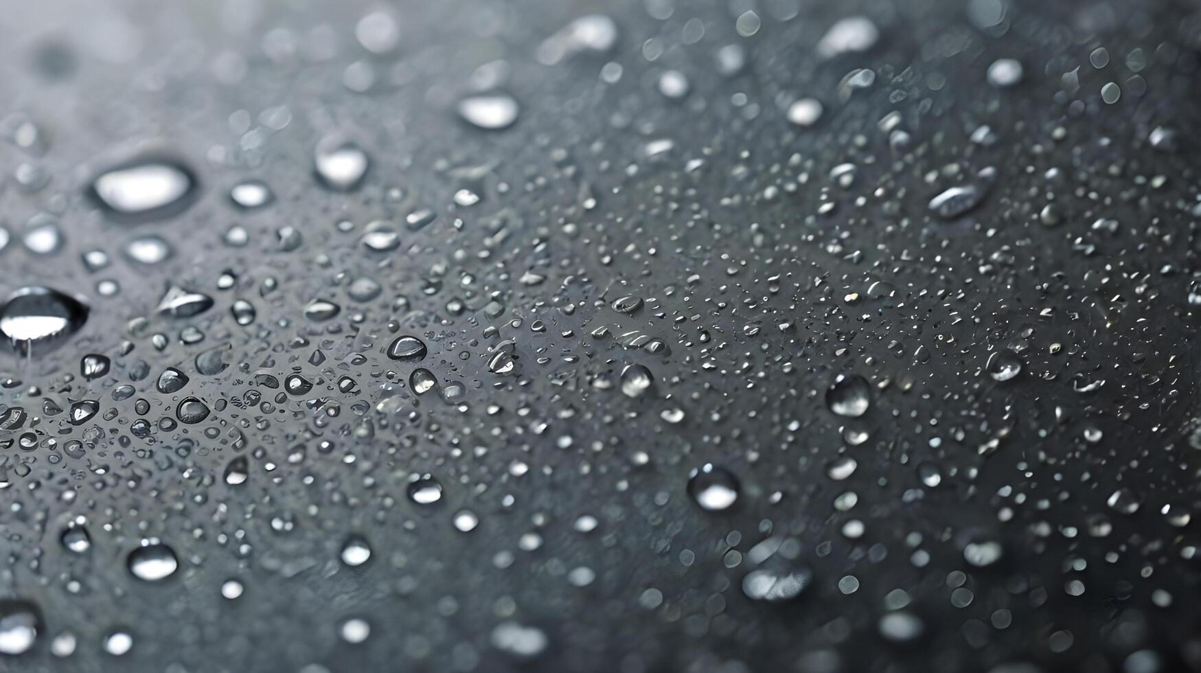 A finely detailed view of condensation forming droplets with unique and random patterns. photo