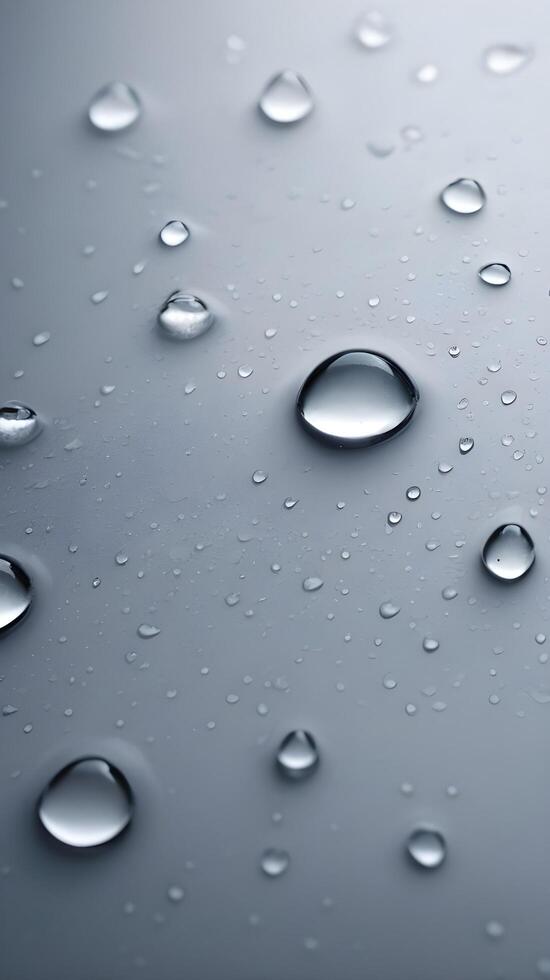 A magnified shot showcasing condensation droplets with varied patterns and shapes. photo