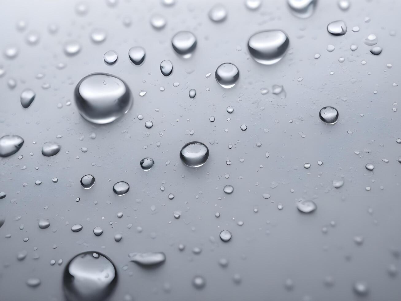 A sharp-focus shot of condensation beads creating natural, spontaneous patterns. photo