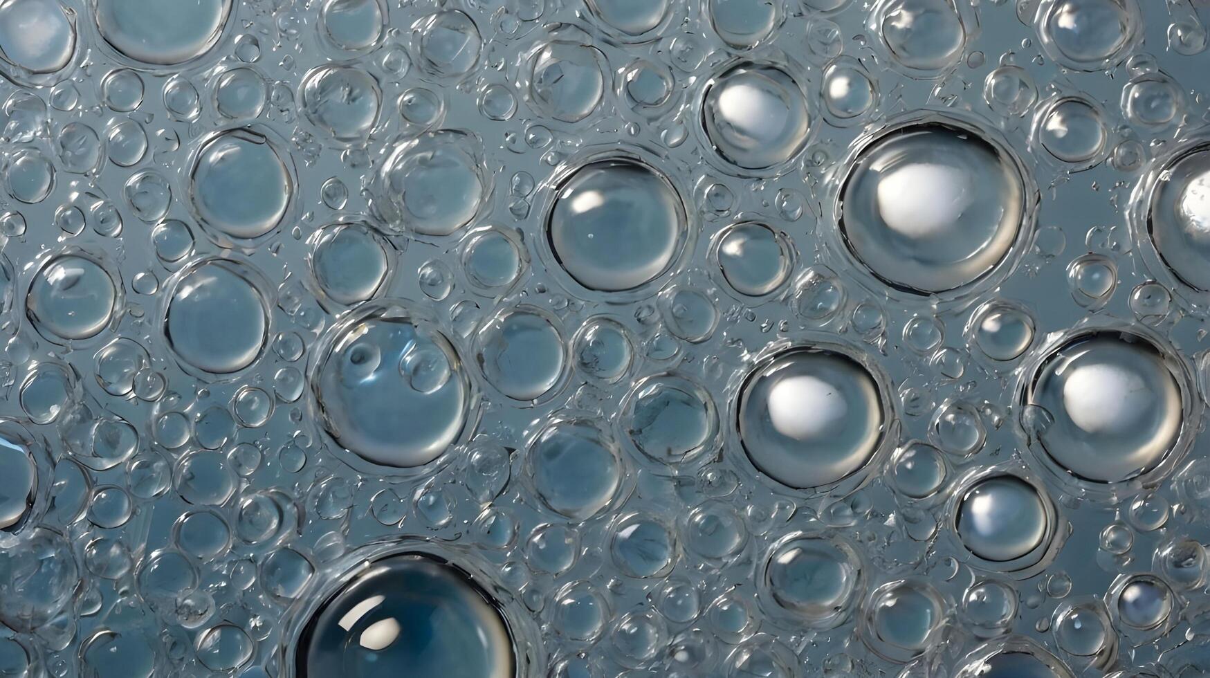 A close-up shot of plastic wrap, showcasing the playful texture created by air bubbles. photo