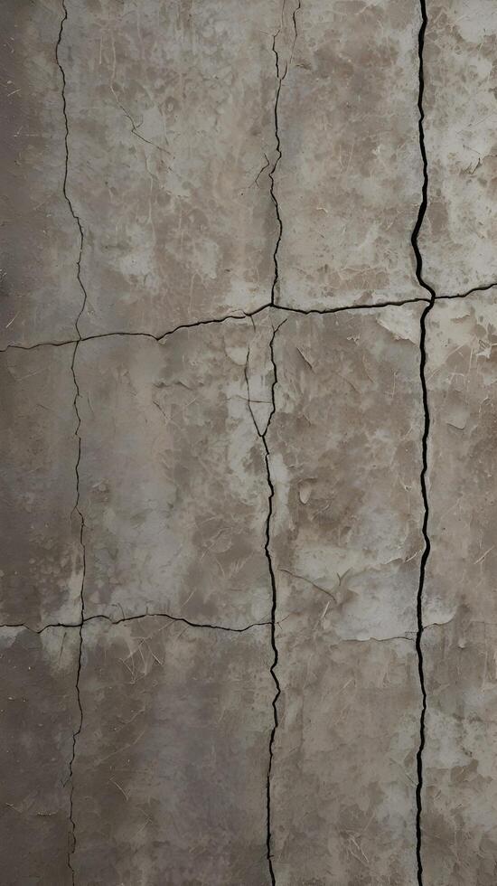 A high-resolution close-up of rough cement, displaying subtle cracks and an aged texture. photo