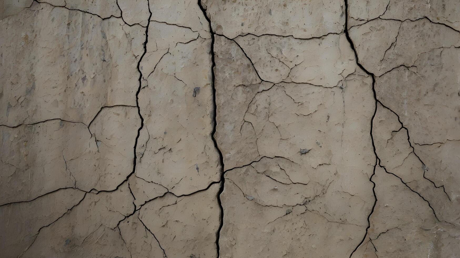 A textured close-up of an aged concrete wall, featuring small fractures and imperfections. photo