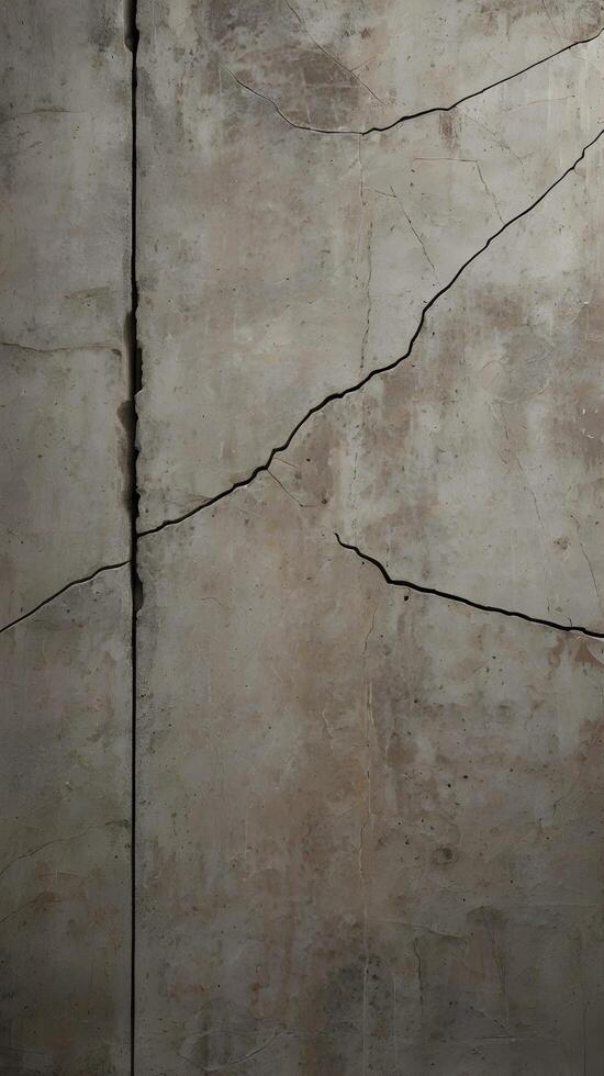 A textured shot of a rough concrete wall with small cracks and imperfections. photo
