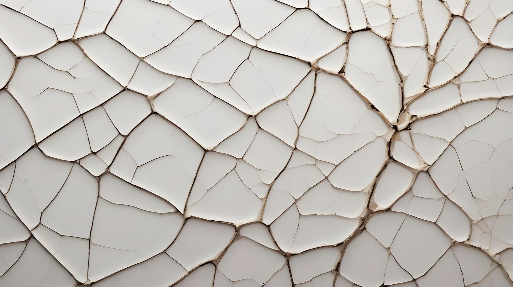 A high-detail image of ceramic glaze with a natural, web-like crackle effect. photo