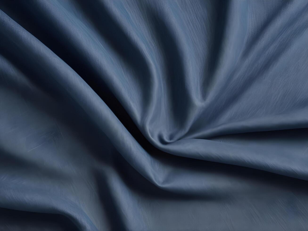 A high-resolution macro photograph of classic blue jeans fabric, emphasizing its weave pattern. photo
