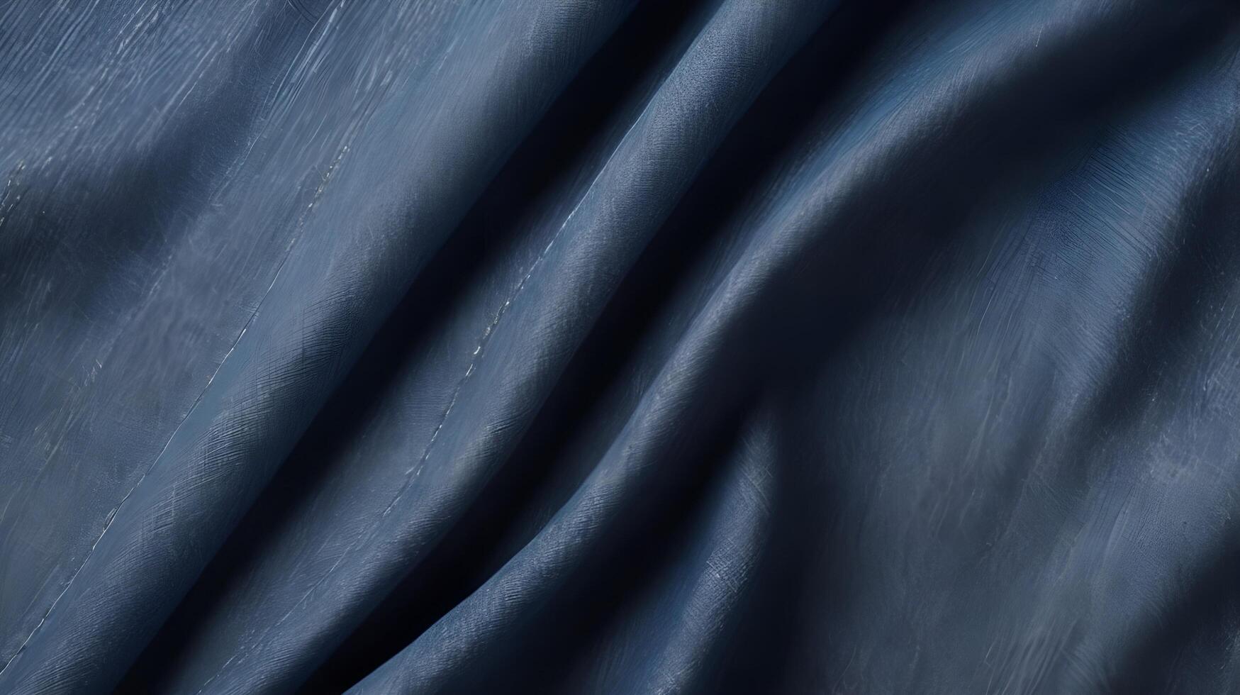 A macro capture of durable blue denim, featuring its iconic weave structure. photo