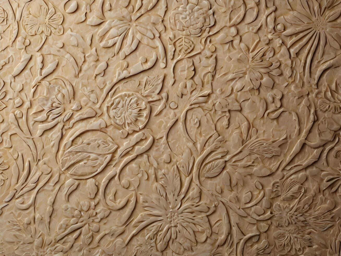 A close-up view displaying the intricate embossing on decorative paper. photo