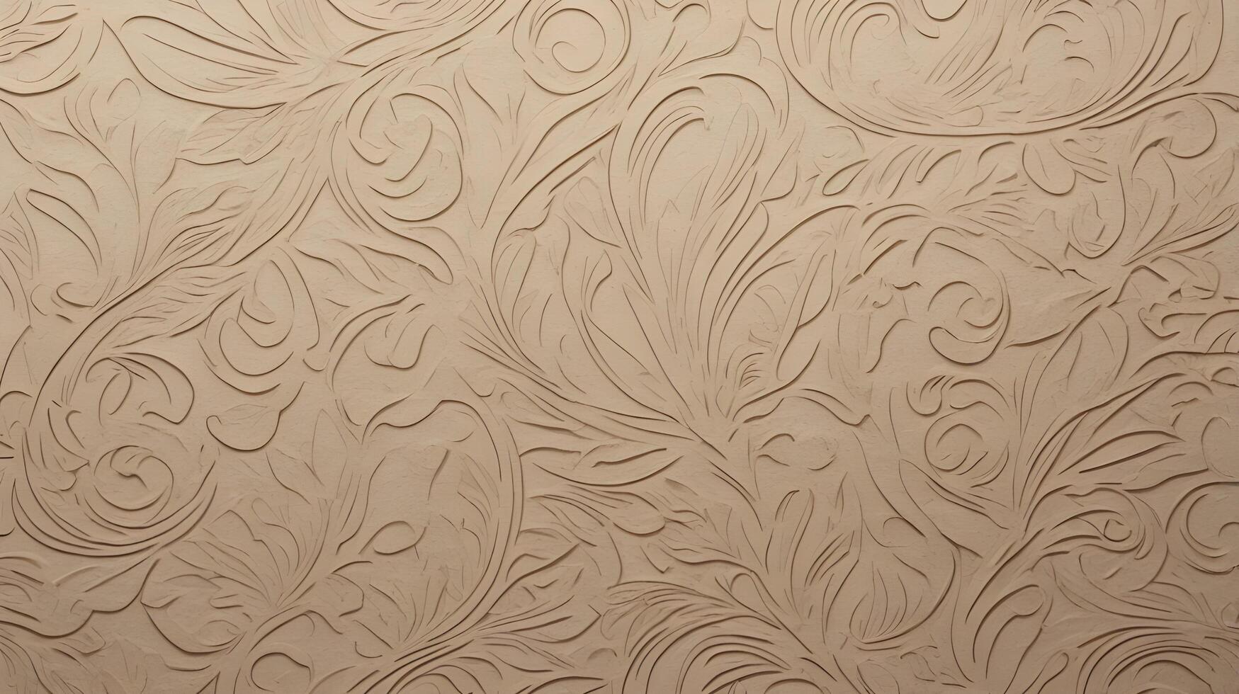 A close-up shot emphasizing the intricate elegance of embossed craft paper. photo