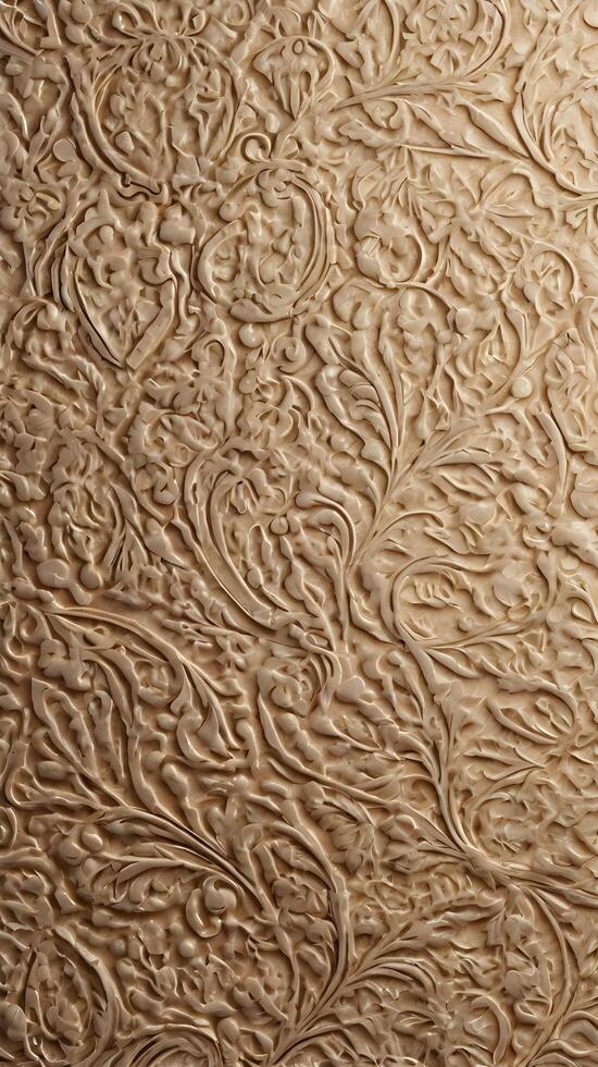 A beautifully detailed close-up of embossed paper showcasing elegant patterns. photo