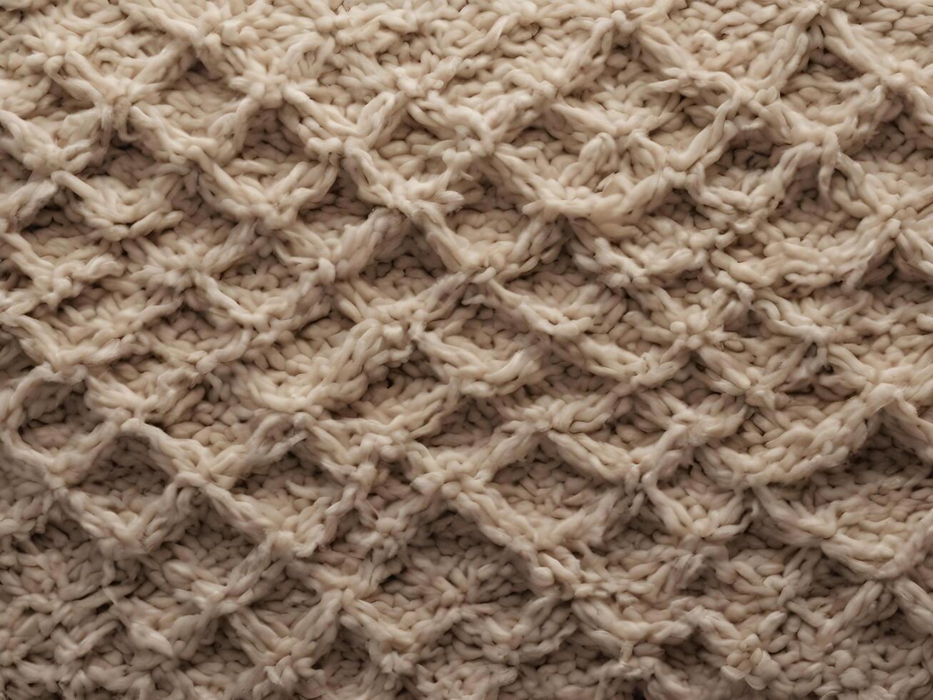 A detailed close-up of a vintage carpet with soft, unraveling threads. photo