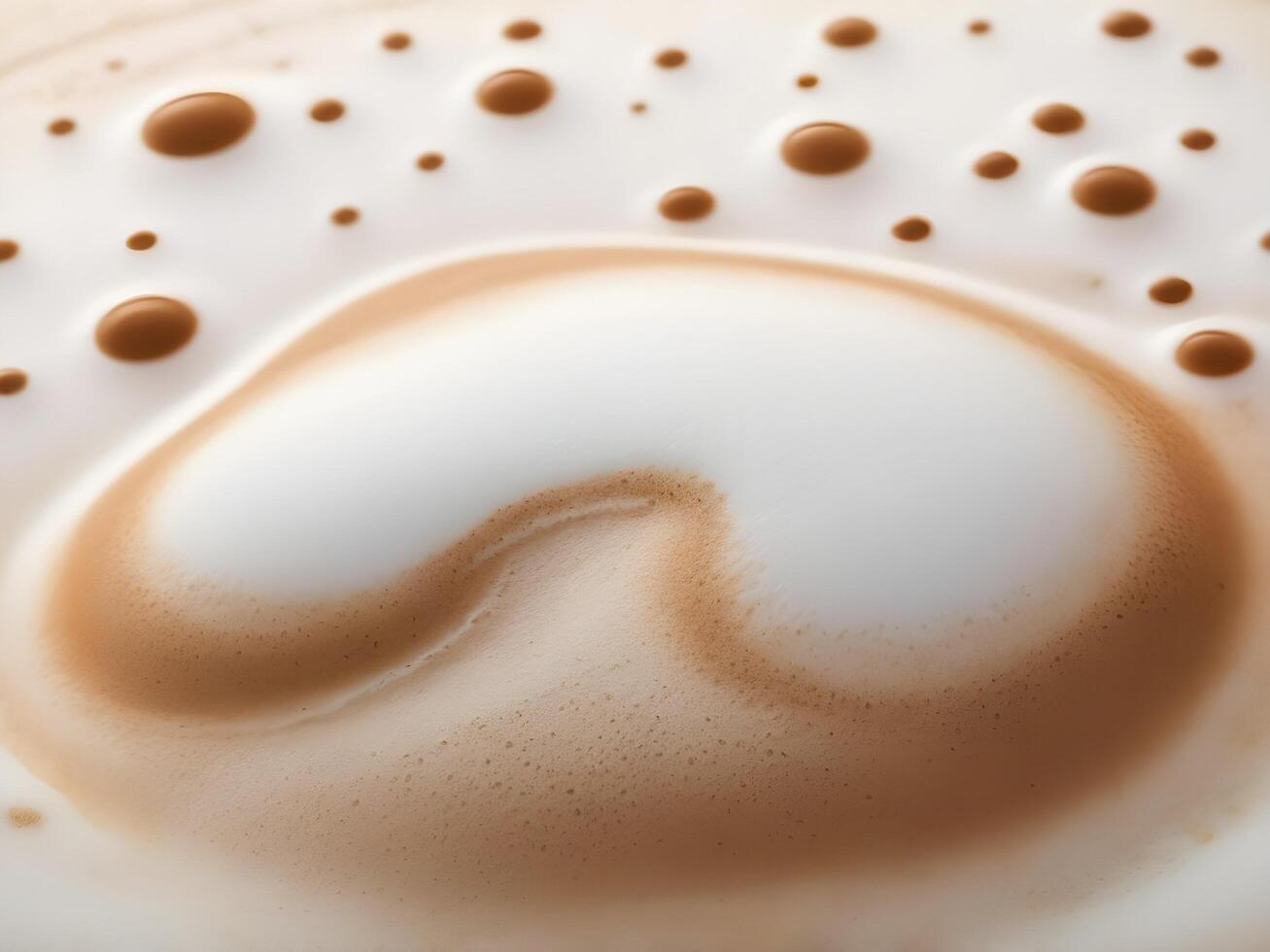 A crisp image of espresso foam, highlighting the smooth texture of crema and fine bubbles. photo