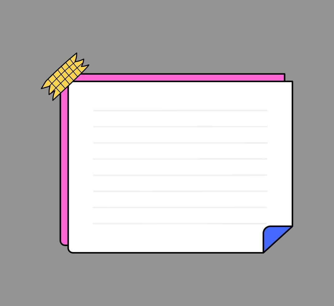 Sticky Note with Folded Corner vector