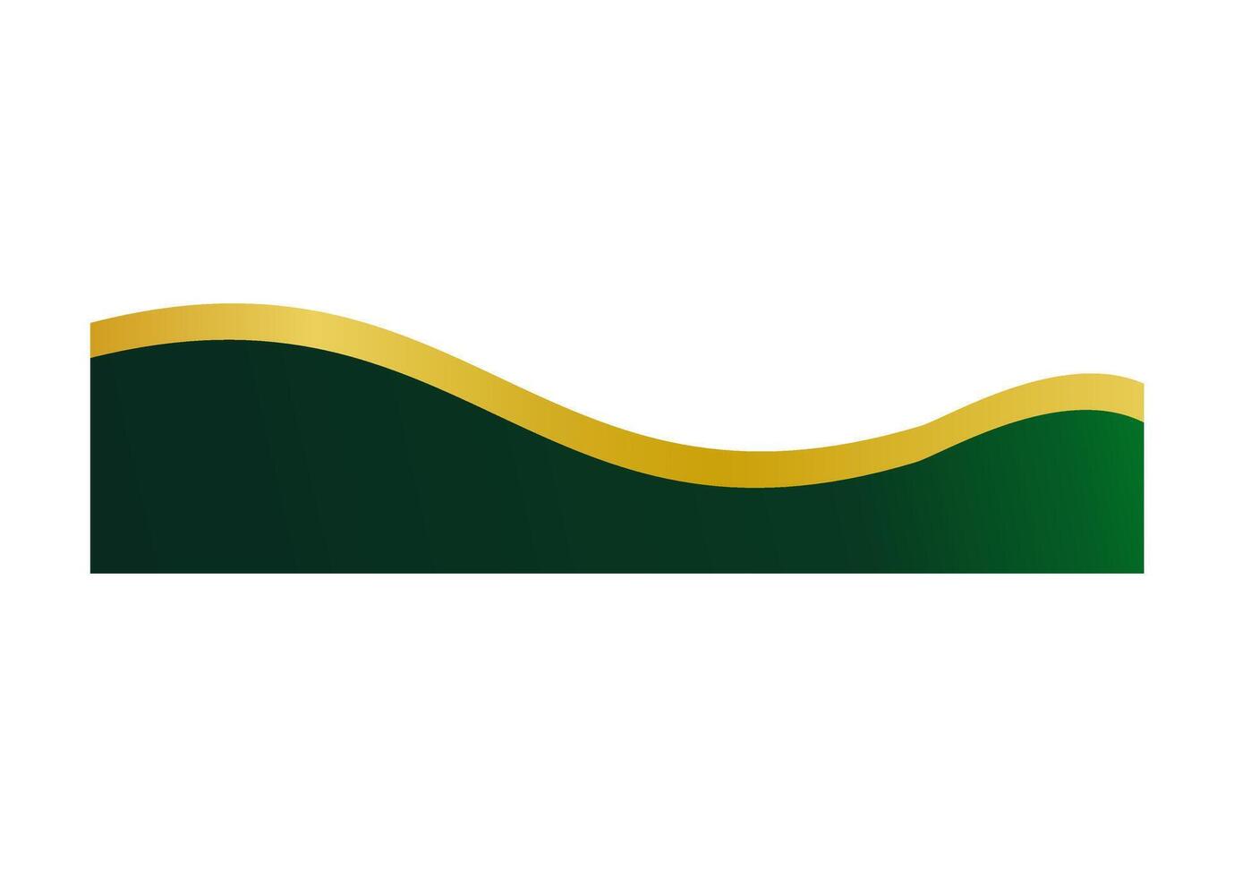 Luxurious Green and Gold Wave Border vector