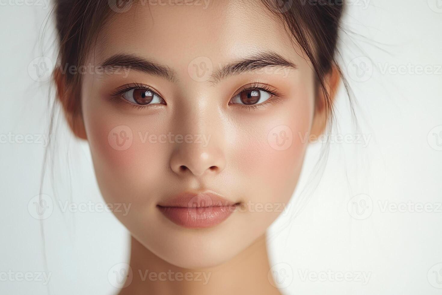 Beautiful asian woman with natural makeup photo