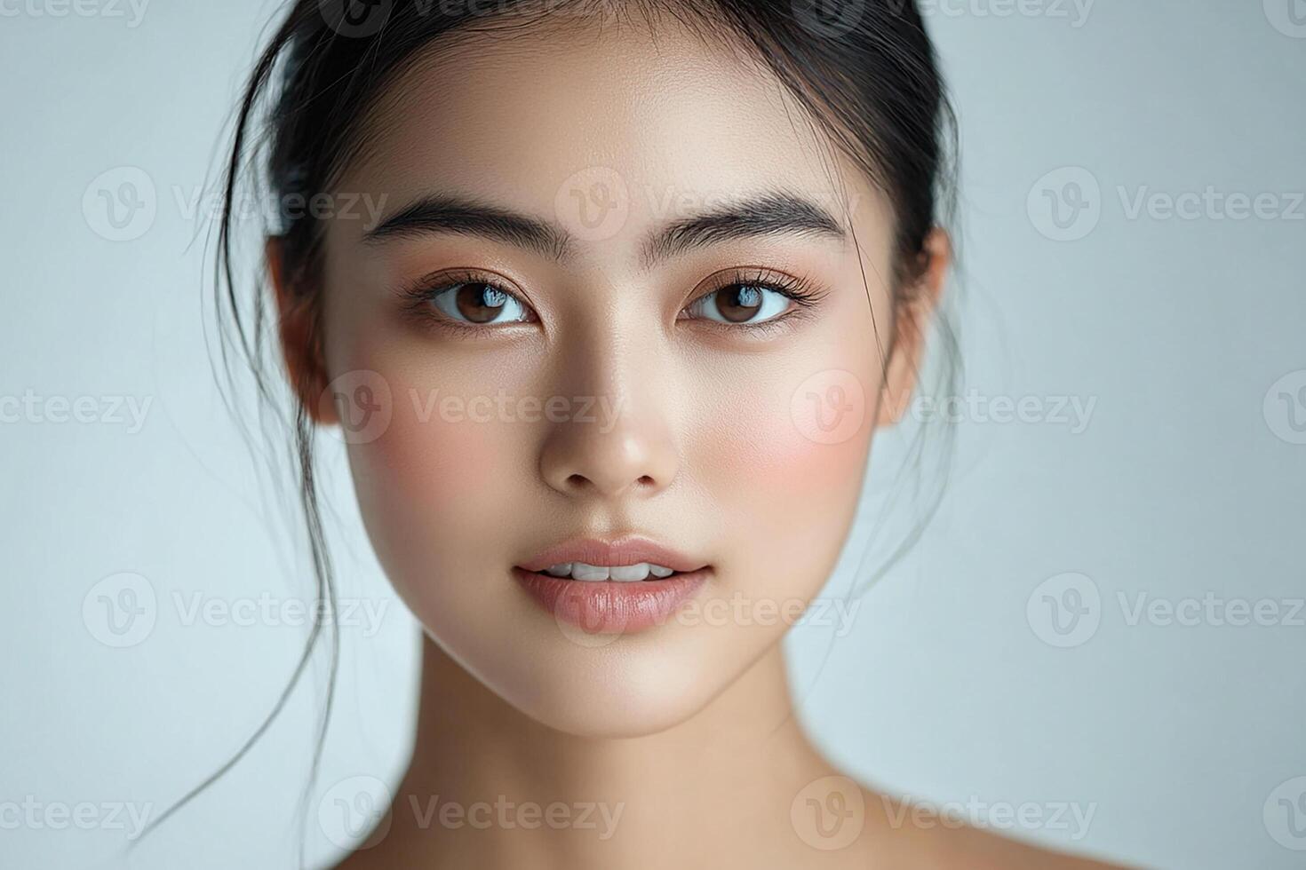 Beautiful asian woman with natural makeup photo