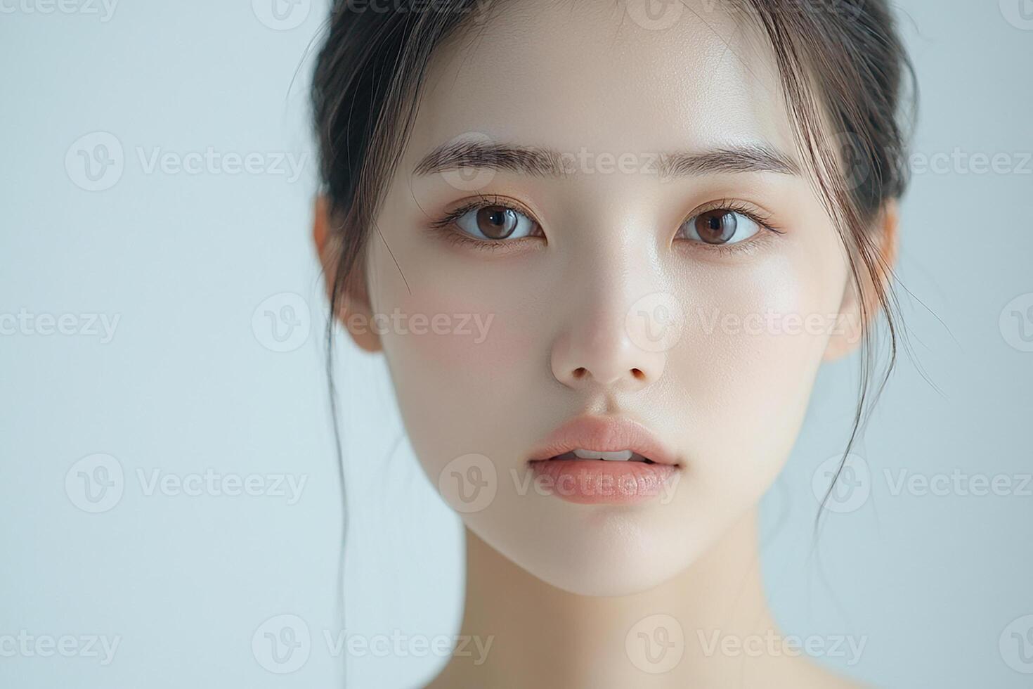 A woman with a very pale skin and a very light skin photo