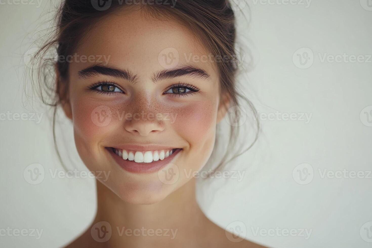 A woman with a smile on her face photo