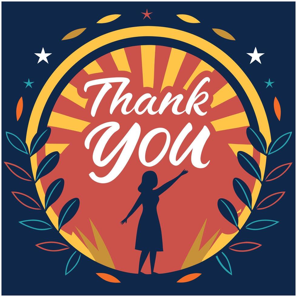 Thank You T-Shirt Design- Appreciation and Gratitude Graphic Tee vector