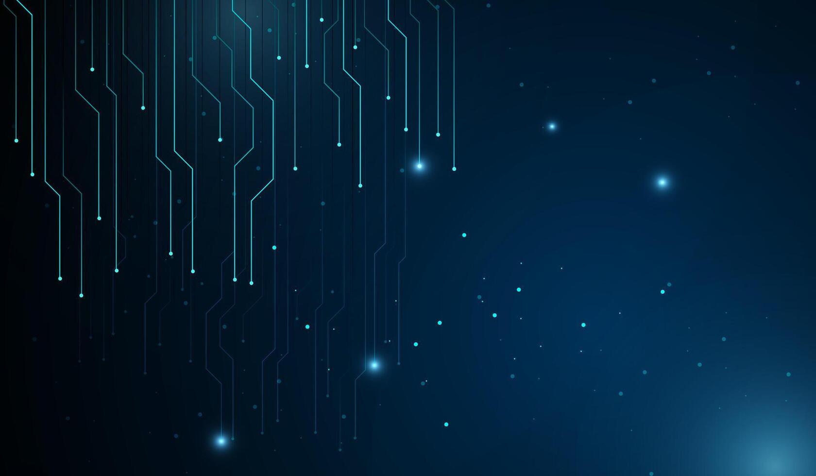 a dark background design, A modern Technology Background in , Illustration design. An abstract technology futuristic design with glowing blue circuit-like lines vector