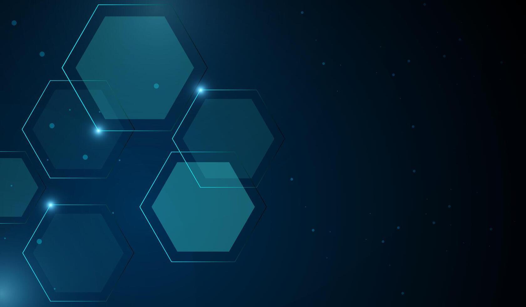 Abstract AI blue light lines on dark background with lighting effect design vector