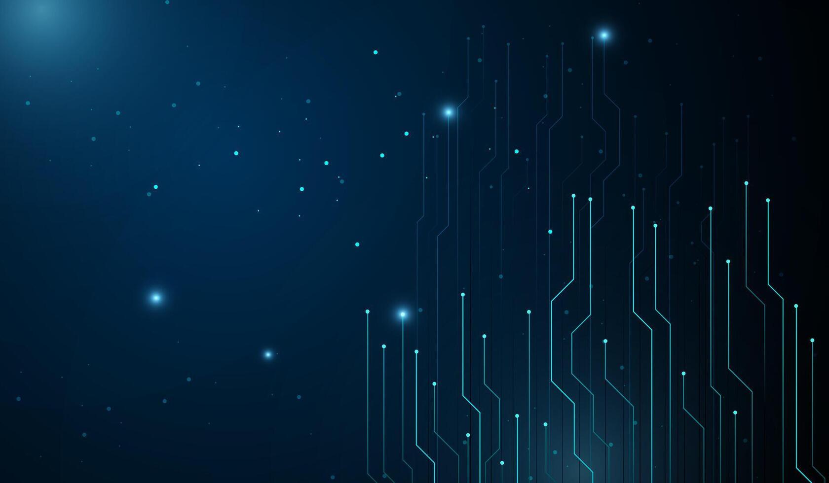 An abstract technology futuristic design with glowing blue circuit-like lines on a dark background design, A modern Technology Background in , Illustration design vector